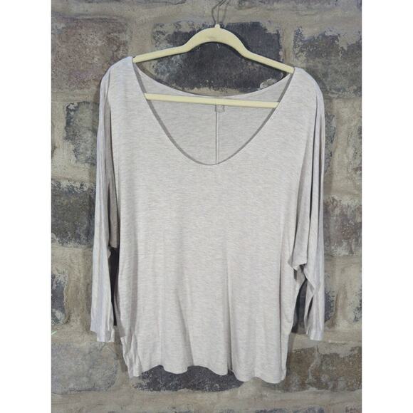 Banana Republic Factory Top Woman's Medium Tan Scoop Neck Neutral Light Weight - Picture 1 of 11